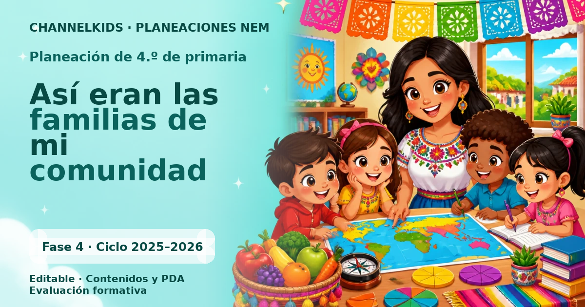Planeación de cuarto grado: Así eran las familias de mi comunidad