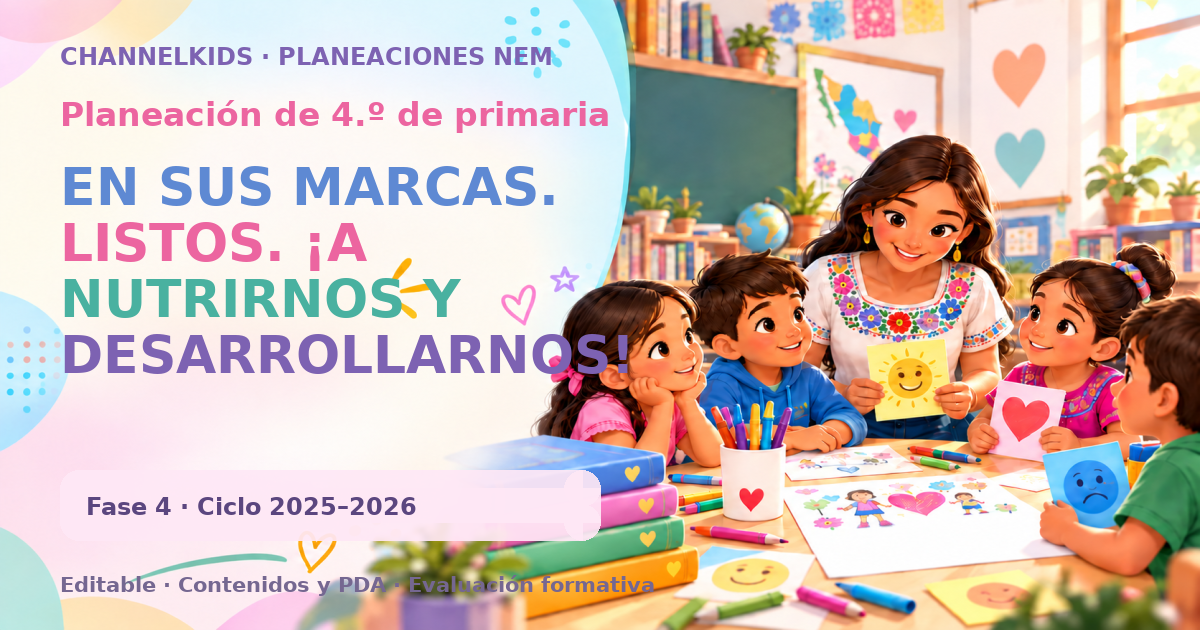 Planeación de cuarto grado: EN SUS MARCAS. LISTOS. ¡A NUTRIRNOS Y DESARROLLARNOS!