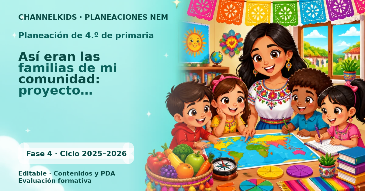 Planeación de cuarto grado: Así eran las familias de mi comunidad: proyecto comunitario
