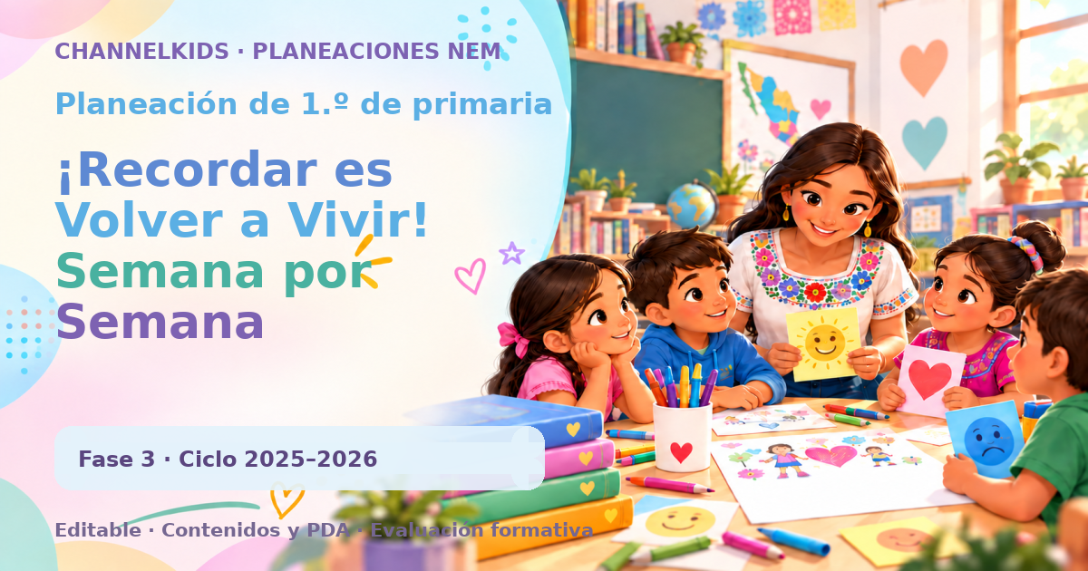 Planeación de primer grado: ¡Recordar es Volver a Vivir! Semana por Semana
