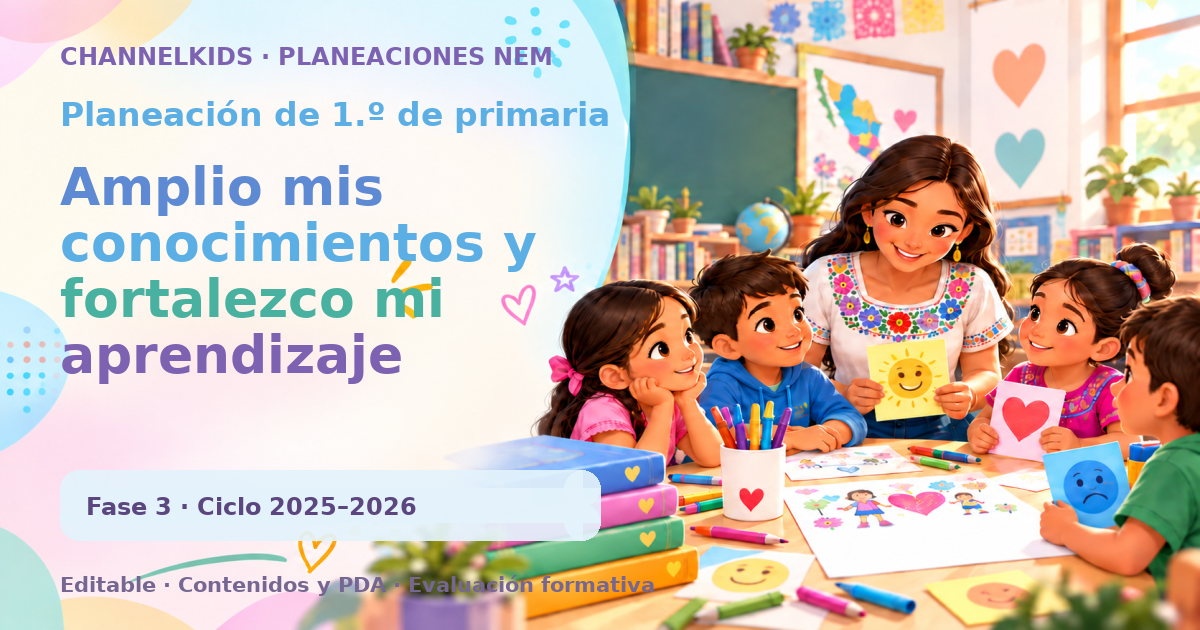 Planeación de primer grado: Amplio mis conocimientos y fortalezco mi aprendizaje