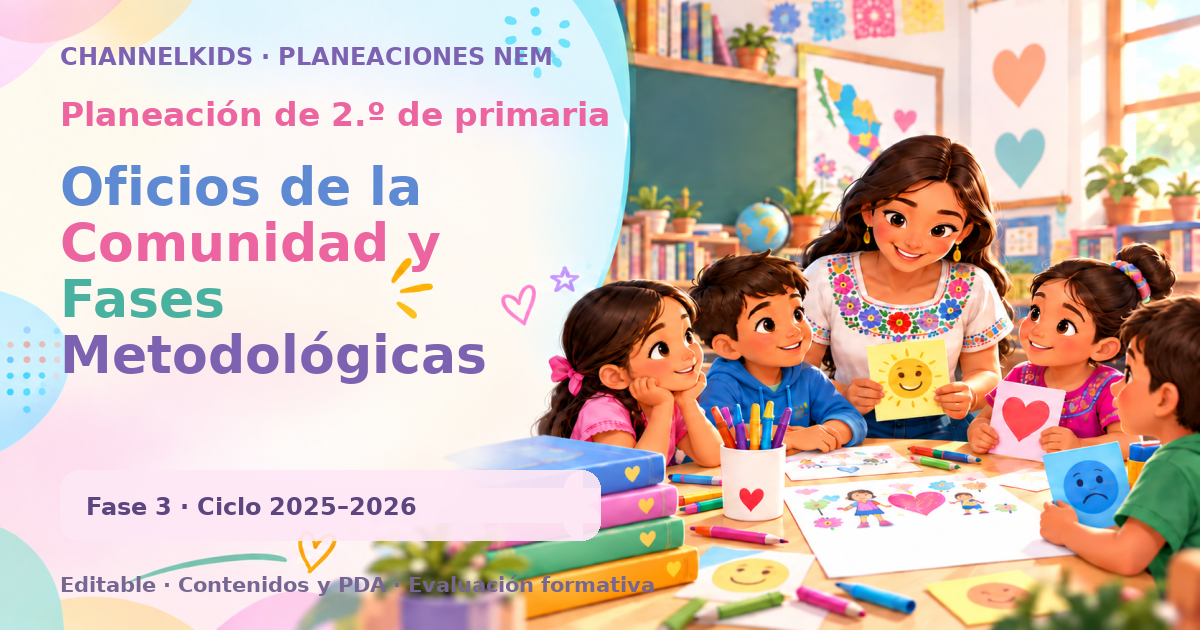 Planeación de segundo grado: Oficios de la Comunidad y Fases Metodológicas