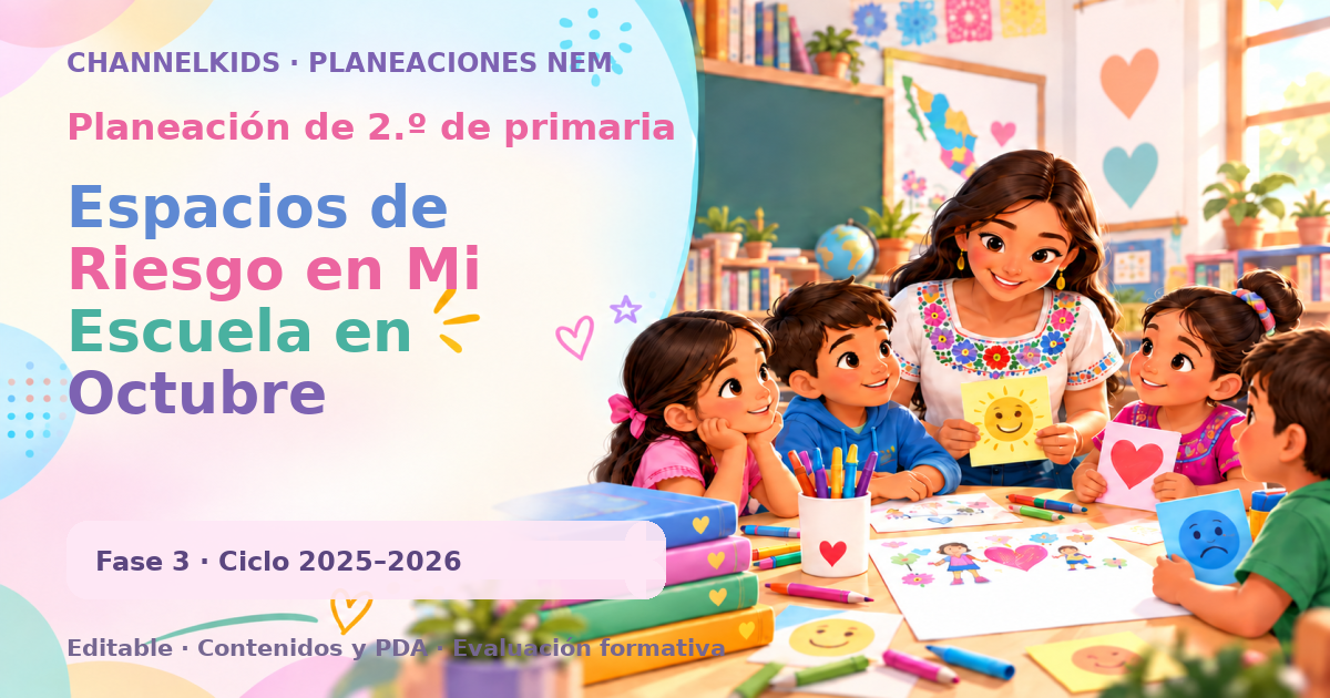 Planeación de segundo grado: Espacios de Riesgo en Mi Escuela en Octubre