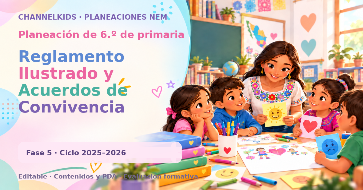 Planeación de sexto grado: Reglamento Ilustrado y Acuerdos de Convivencia