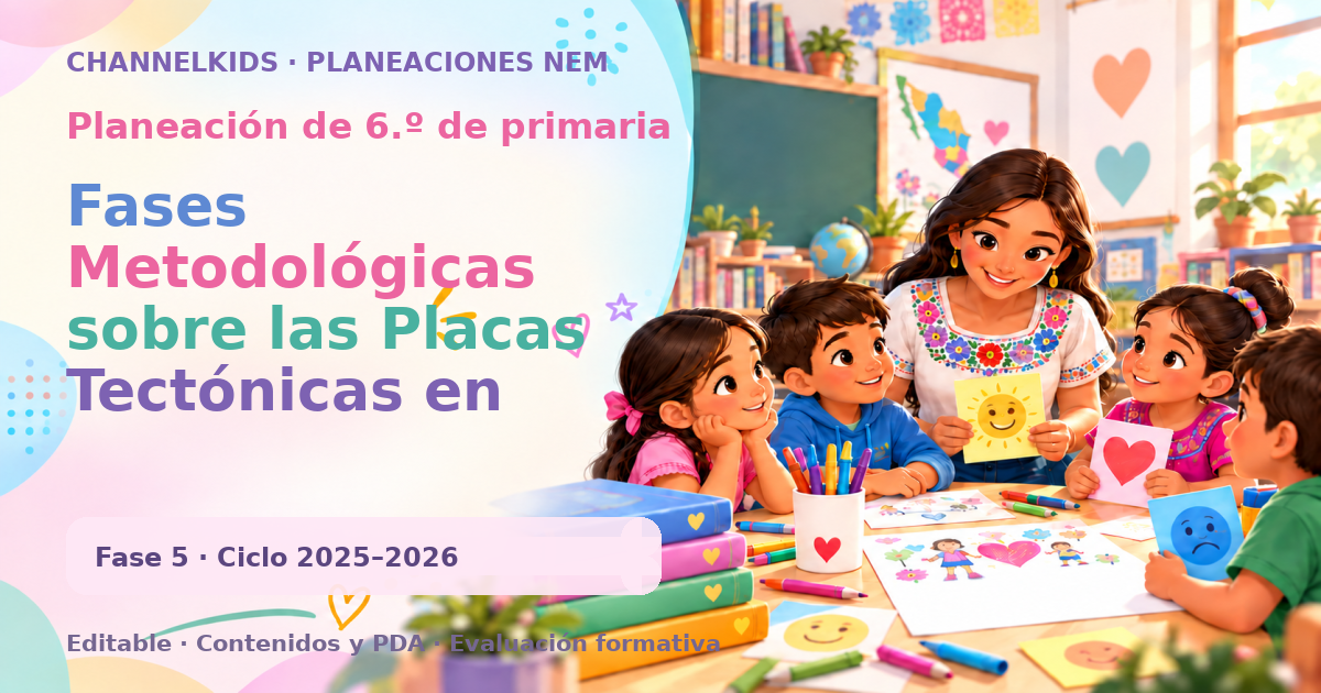 Planeación de sexto grado: Fases Metodológicas sobre las Placas Tectónicas en Noviembre