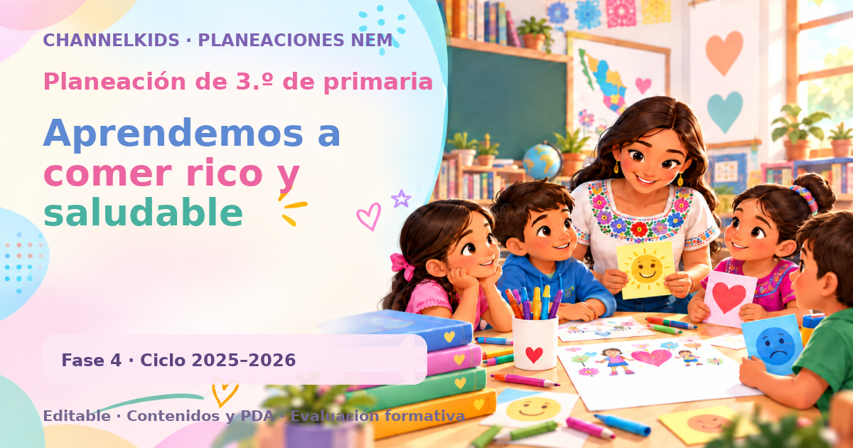 Planeación de tercer grado: Aprendemos a comer rico y saludable