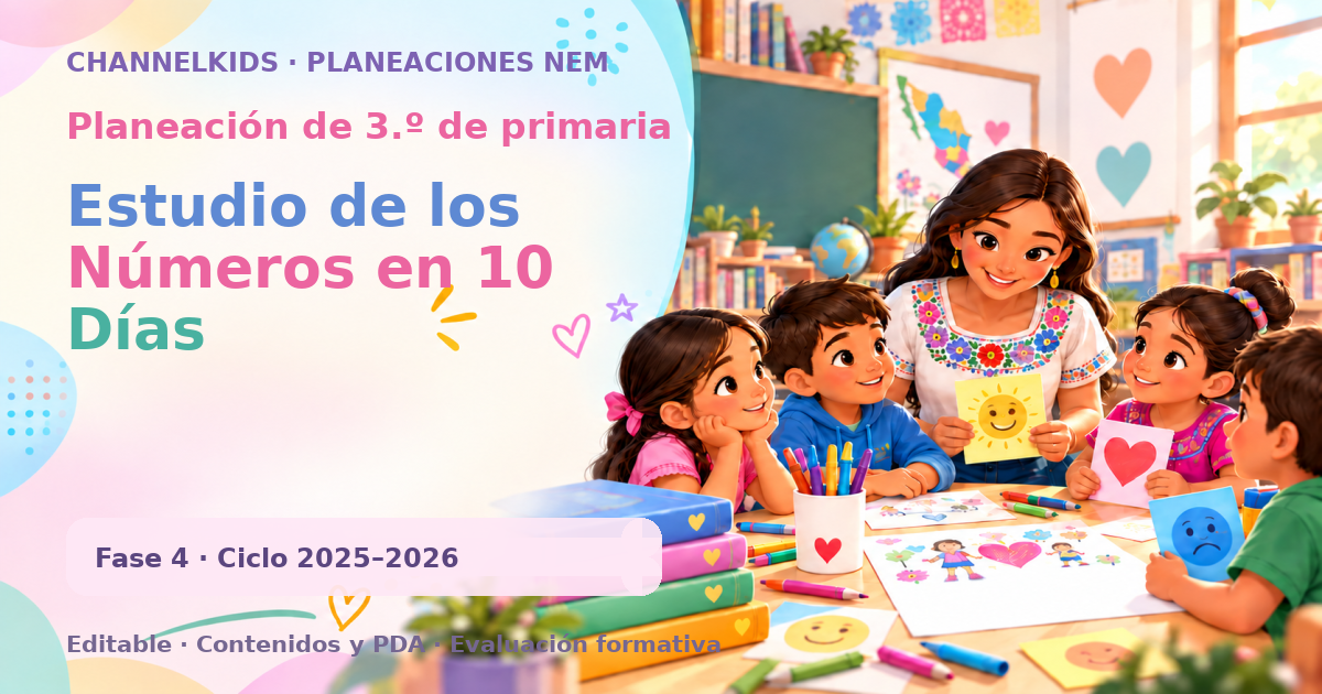 Planeación de tercer grado: Estudio de los Números en 10 Días