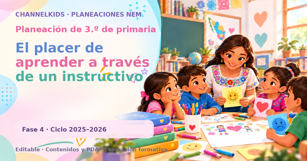 Planeación de tercer grado: El placer de aprender a través de un instructivo