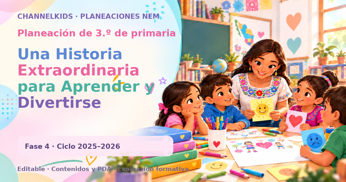 Planeación de tercer grado: Una Historia Extraordinaria para Aprender y Divertirse
