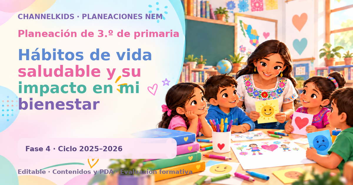 Planeación de tercer grado: Hábitos de vida saludable y su impacto en mi bienestar