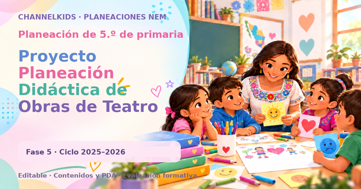Planeación de quinto grado: Proyecto Planeación Didáctica de Obras de Teatro para Quinto Grado en Marzo