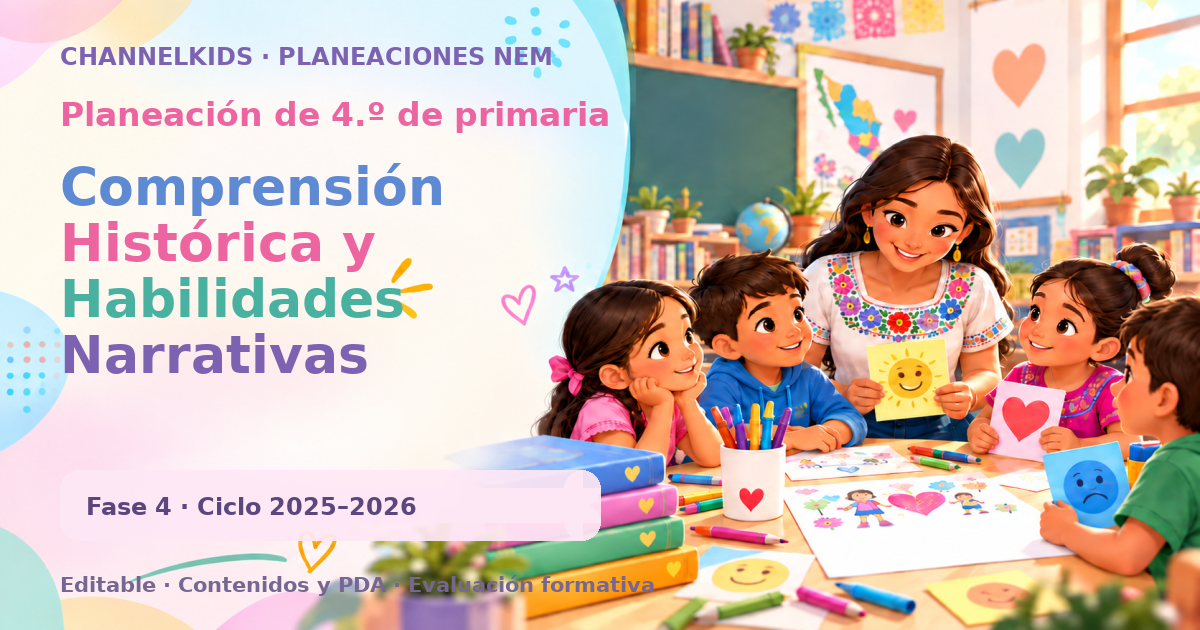 Planeación de cuarto grado: Comprensión Histórica y Habilidades Narrativas Semanales