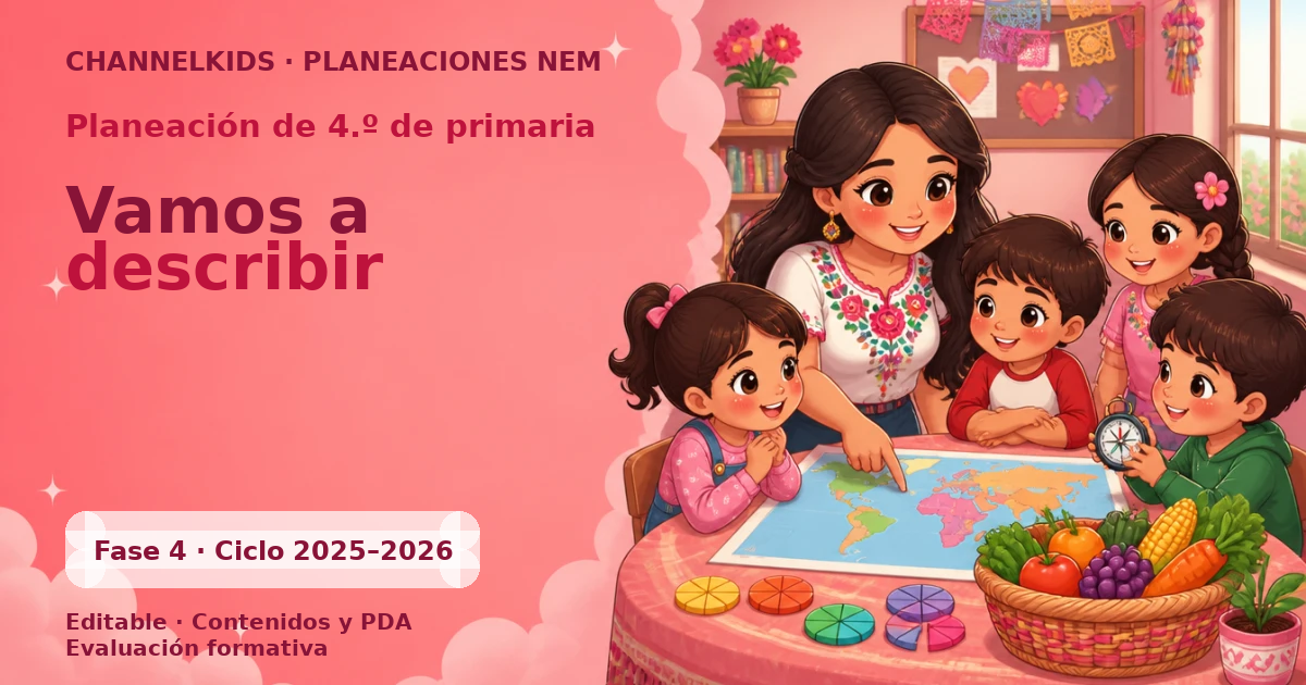 Proyecto Planeación Didáctica para Cuarto Grado en Abril: Descripción Semanal (5 Días)