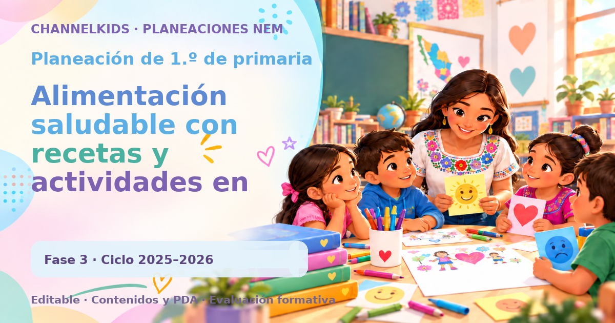 Planeación de primer grado: Alimentación saludable con recetas y actividades en febrero