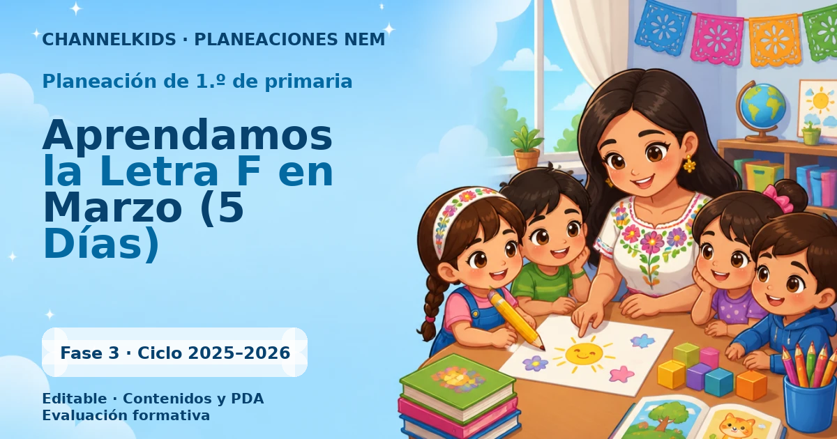 Proyecto Planeación Didáctica para Primer Grado: Aprendamos la Letra F en Marzo (5 Días)