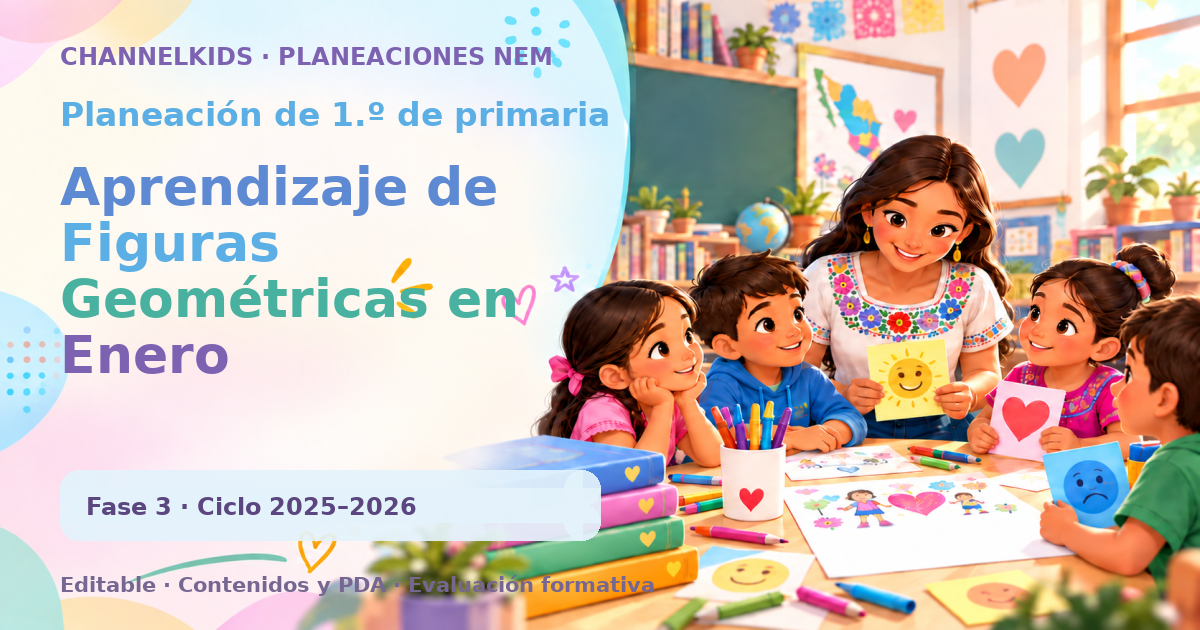 Planeación de primer grado: Aprendizaje de Figuras Geométricas en Enero