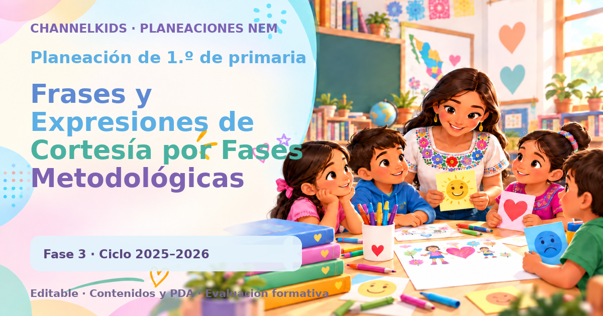 Proyecto Planeación Didáctica para Primer Grado en Mayo: Frases y Expresiones de Cortesía por Fases Metodológicas