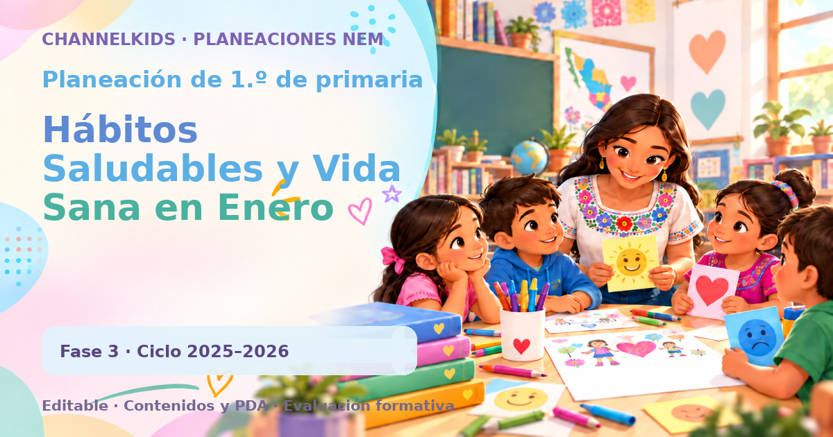 Planeación de primer grado: Hábitos Saludables y Vida Sana en Enero