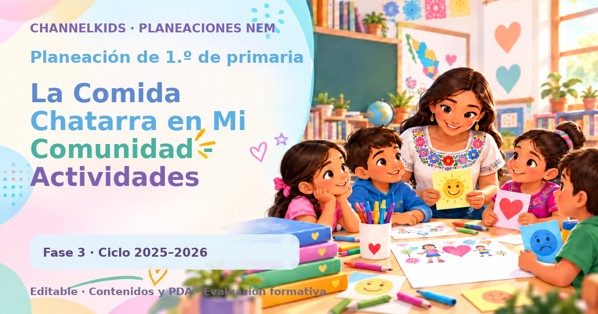 Planeación de primer grado: La Comida Chatarra en Mi Comunidad - Actividades Semanales en Enero