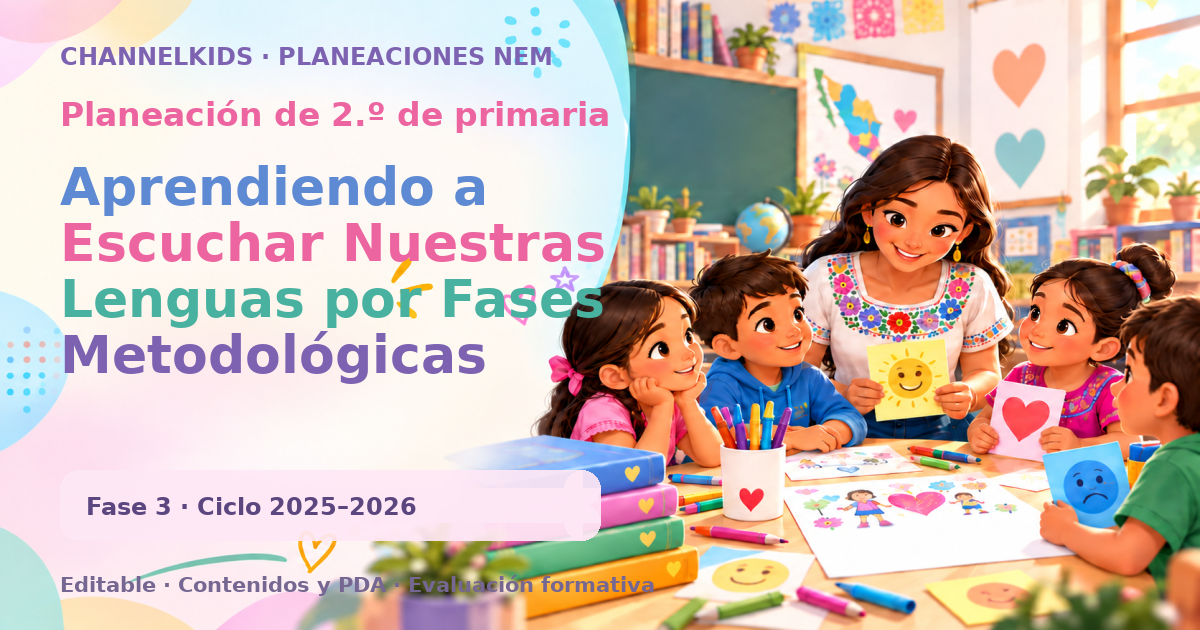 Planeación de segundo grado: Aprendiendo a Escuchar Nuestras Lenguas por Fases Metodológicas