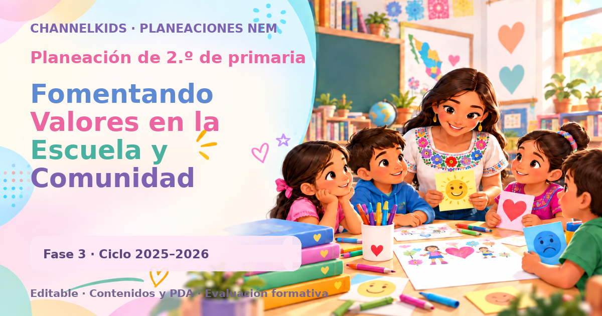 Planeación de segundo grado: Fomentando Valores en la Escuela y Comunidad