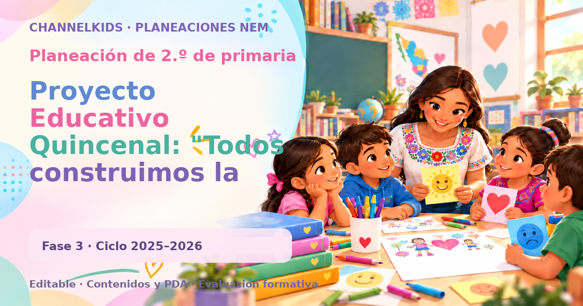 Planeación de segundo grado: Proyecto Educativo Quincenal: "Todos construimos la paz