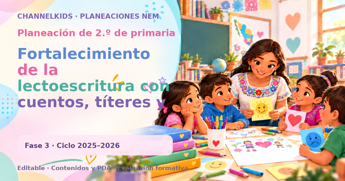 Proyecto Planeación didáctica para Segundo Grado: Fortalecimiento de la lectoescritura con cuentos, títeres y teatro en junio