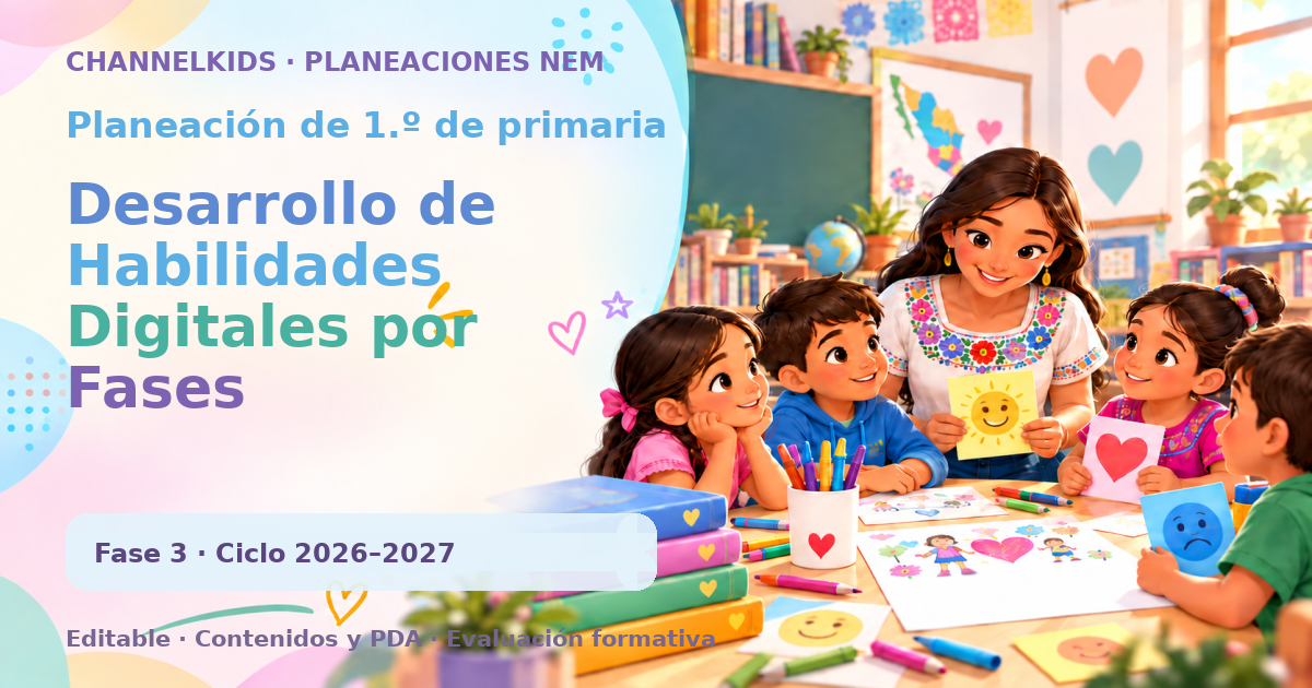 Planeación de primer grado: Desarrollo de Habilidades Digitales por Fases Metodológicas