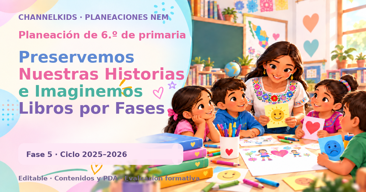 Planeación de sexto grado: Preservemos Nuestras Historias e Imaginemos Libros por Fases Metodológicas