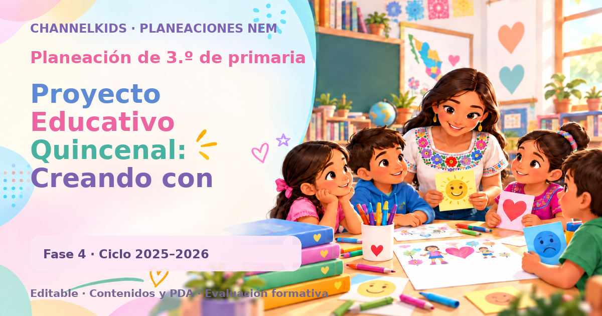 Planeación de tercer grado: Proyecto Educativo Quincenal: Creando con Materiales Reciclables