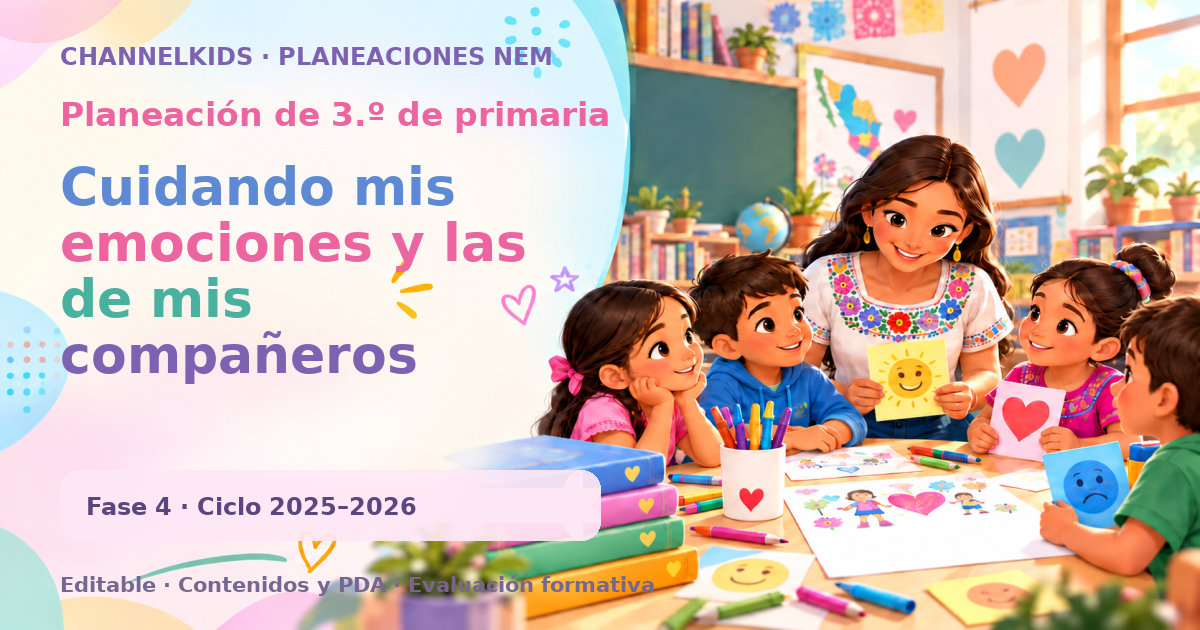 Planeación de tercer grado: Cuidando mis emociones y las de mis compañeros