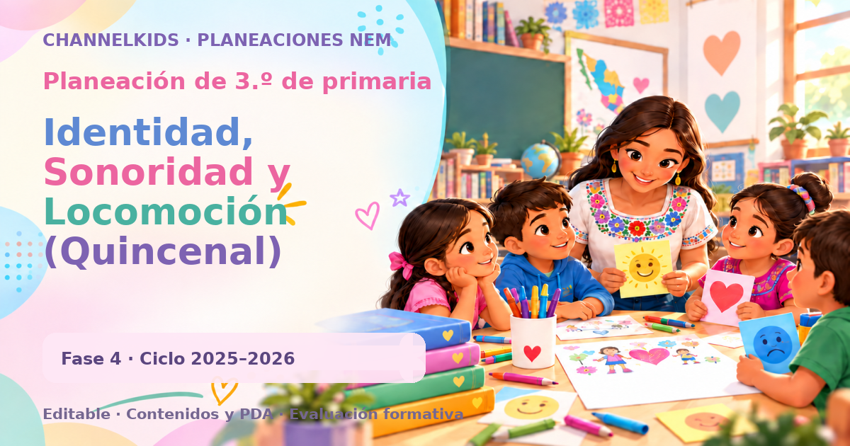 Planeación de tercer grado: Identidad, Sonoridad y Locomoción (Quincenal)