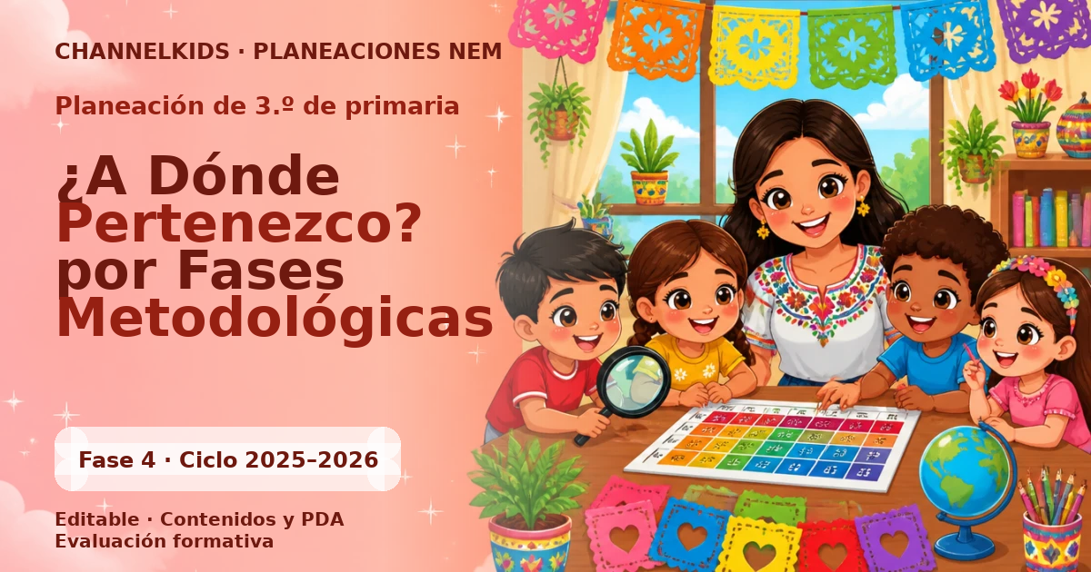 Proyecto Planeación Didáctica para Tercer Grado en Enero: ¿A Dónde Pertenezco? por Fases Metodológicas