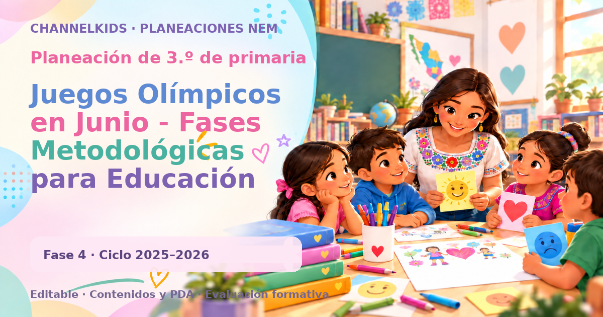 Planeación de tercer grado: Juegos Olímpicos en Junio - Fases Metodológicas para Educación Infantil