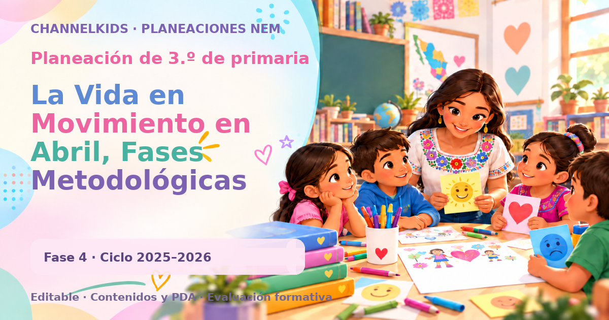 Planeación de tercer grado: La Vida en Movimiento en Abril, Fases Metodológicas para un Aprendizaje Activo