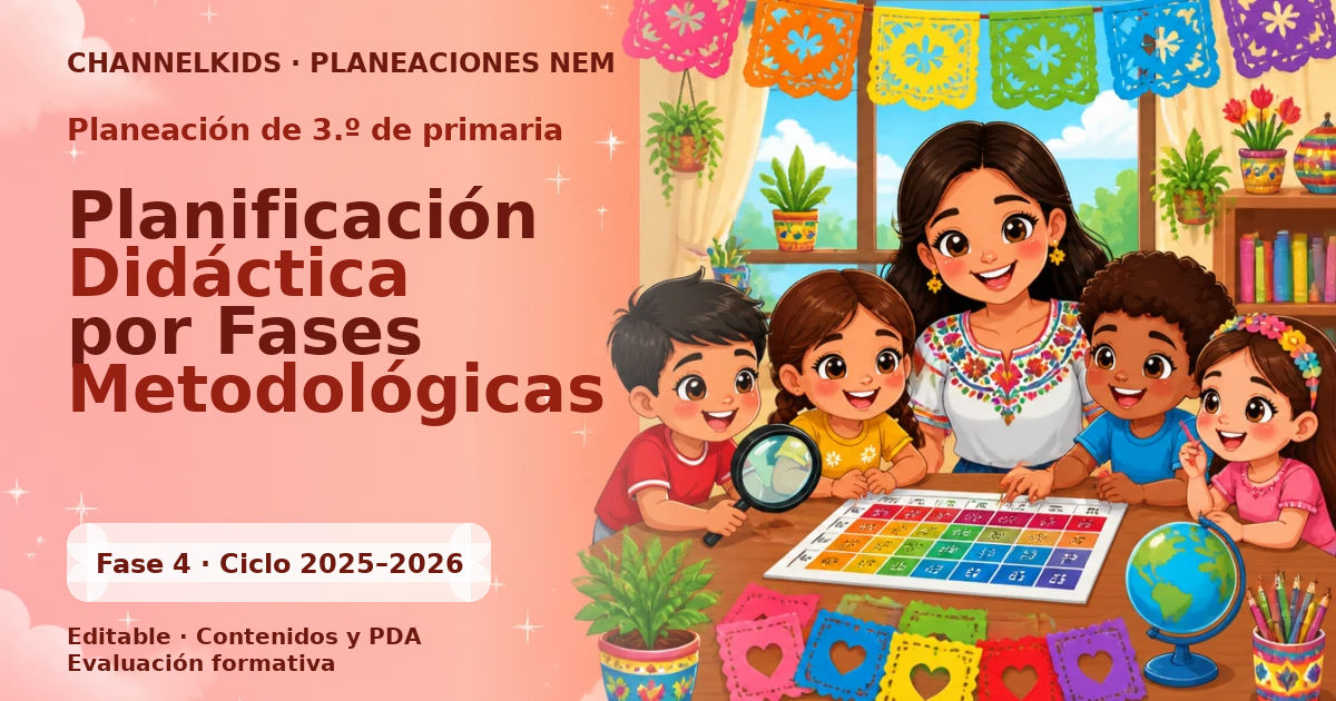 Planeación de tercer grado: Planificación Didáctica por Fases Metodológicas
