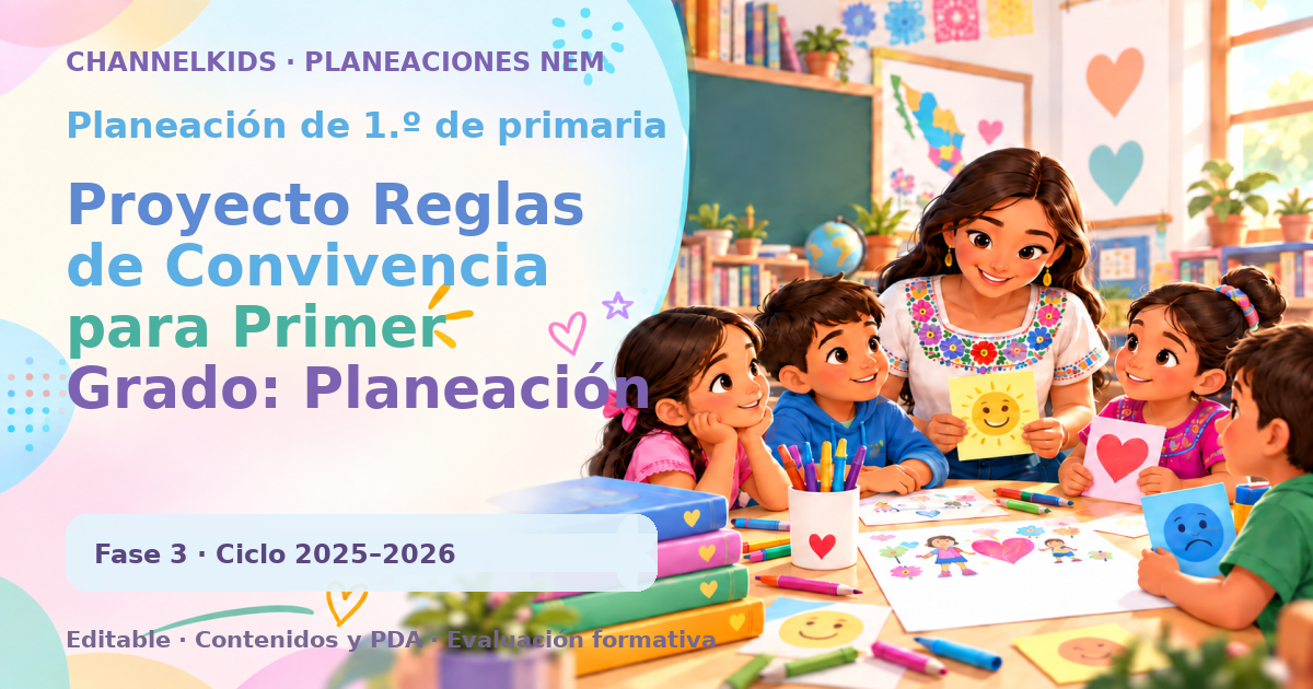 Planeación de primer grado: Proyecto Reglas de Convivencia para Primer Grado: Planeación Didáctica Quincenal de Noviembre