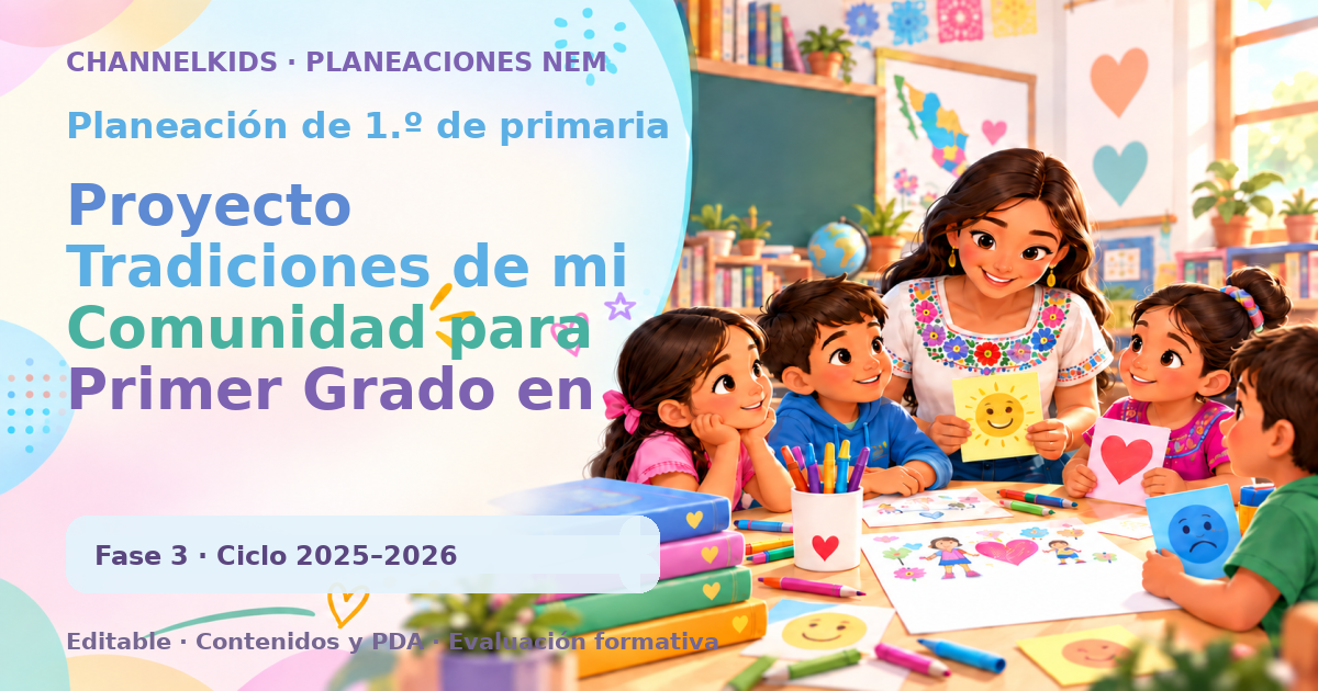 Planeación de primer grado: Proyecto Tradiciones de mi Comunidad para Primer Grado en Diciembre