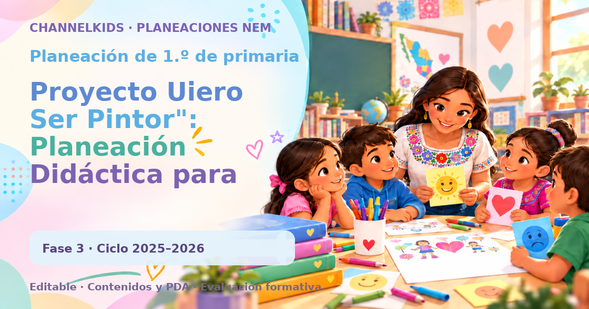 Planeación de primer grado: Proyecto Uiero Ser Pintor": Planeación Didáctica para Primer Grado en Enero con Fases Metodológicas