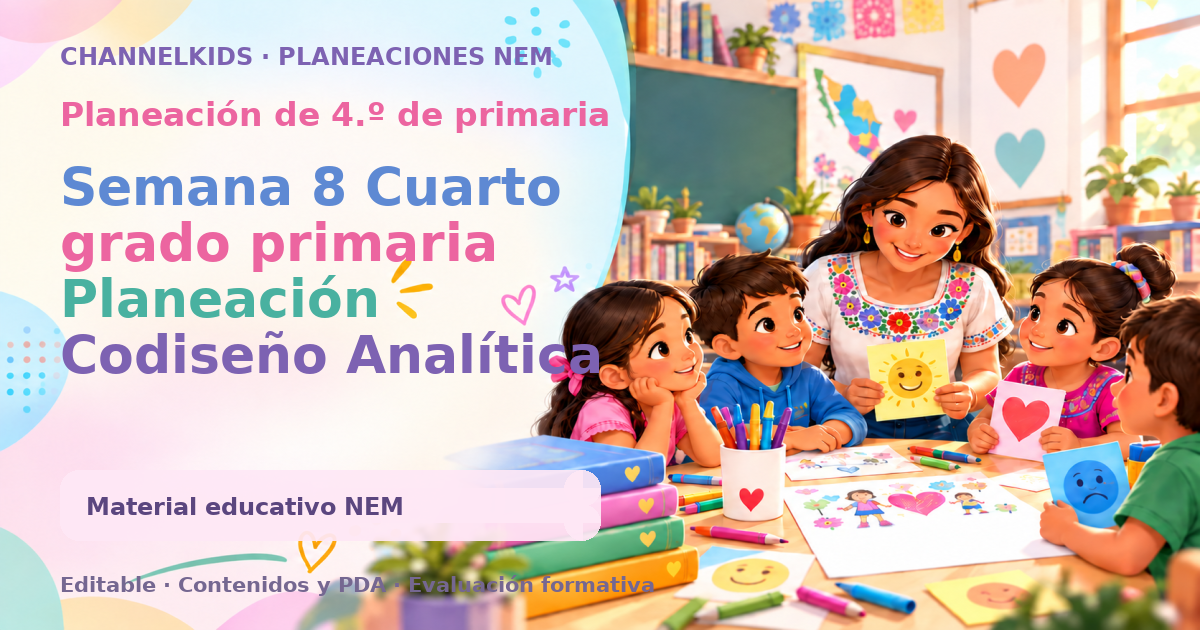 Semana 8 Cuarto grado primaria Planeación Codiseño Analítica Proyectos Aprendizaje basado en indagación STEAM Saberes y pensamiento científico 16 al 20 octubre 2023