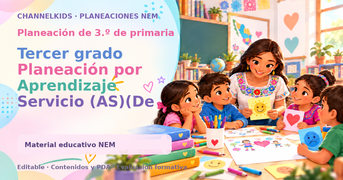 Tercer grado Planeación por Aprendizaje Servicio (AS)(De lo humano a lo comunitario) semana 1 del 28 de agosto al 1 de septiembre 2023