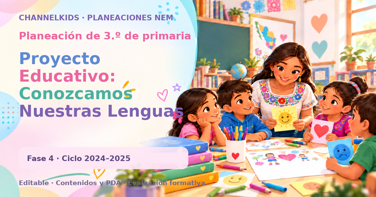Planeación de tercer grado: Proyecto Educativo: Conozcamos Nuestras Lenguas