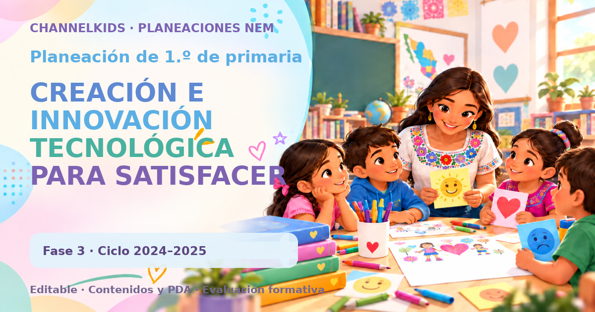 Planeación de primer grado: CREACIÓN E INNOVACIÓN TECNOLÓGICA PARA SATISFACER NECESIDADES