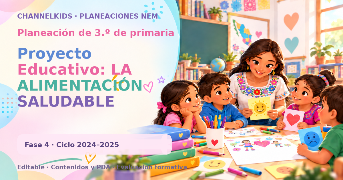 Planeación de tercer grado: Proyecto Educativo: LA ALIMENTACIÓN SALUDABLE