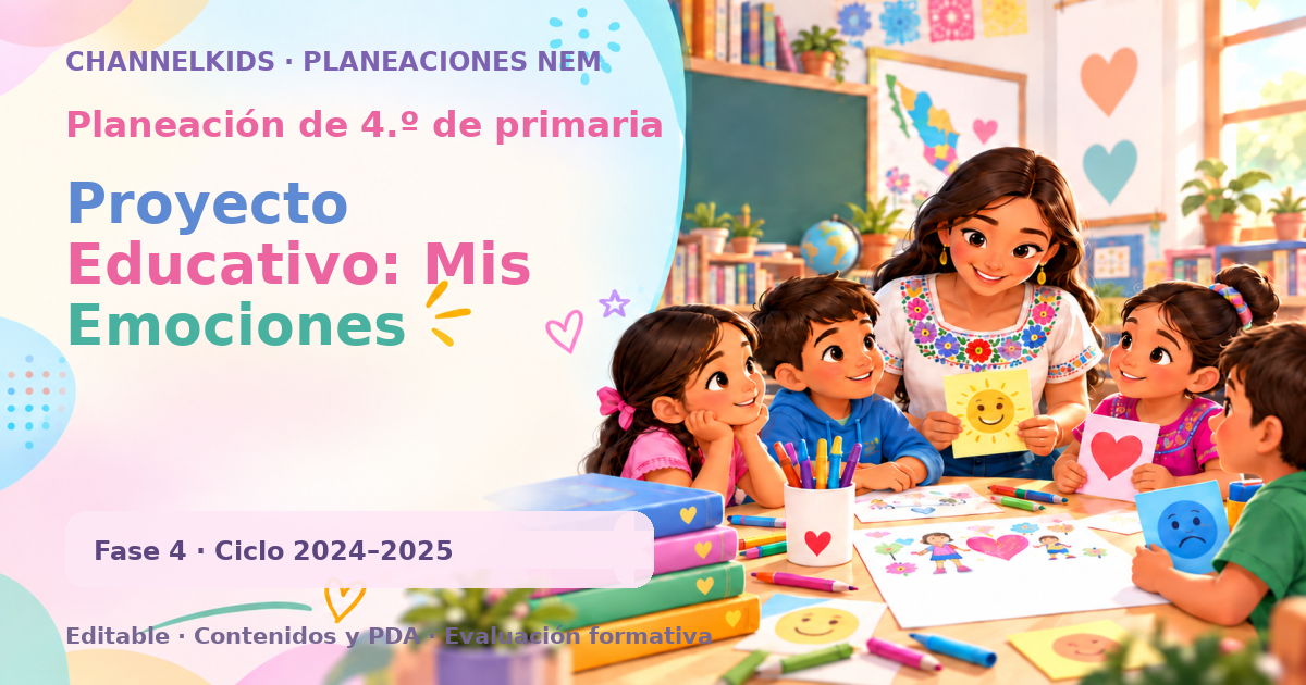 Planeación de cuarto grado: Proyecto Educativo: Mis Emociones