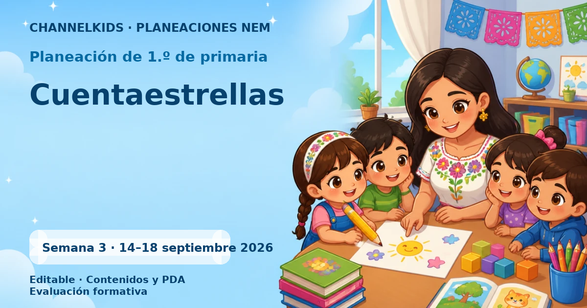 Planeación 1.º primaria semana 3 septiembre 2026 | Cuentaestrellas