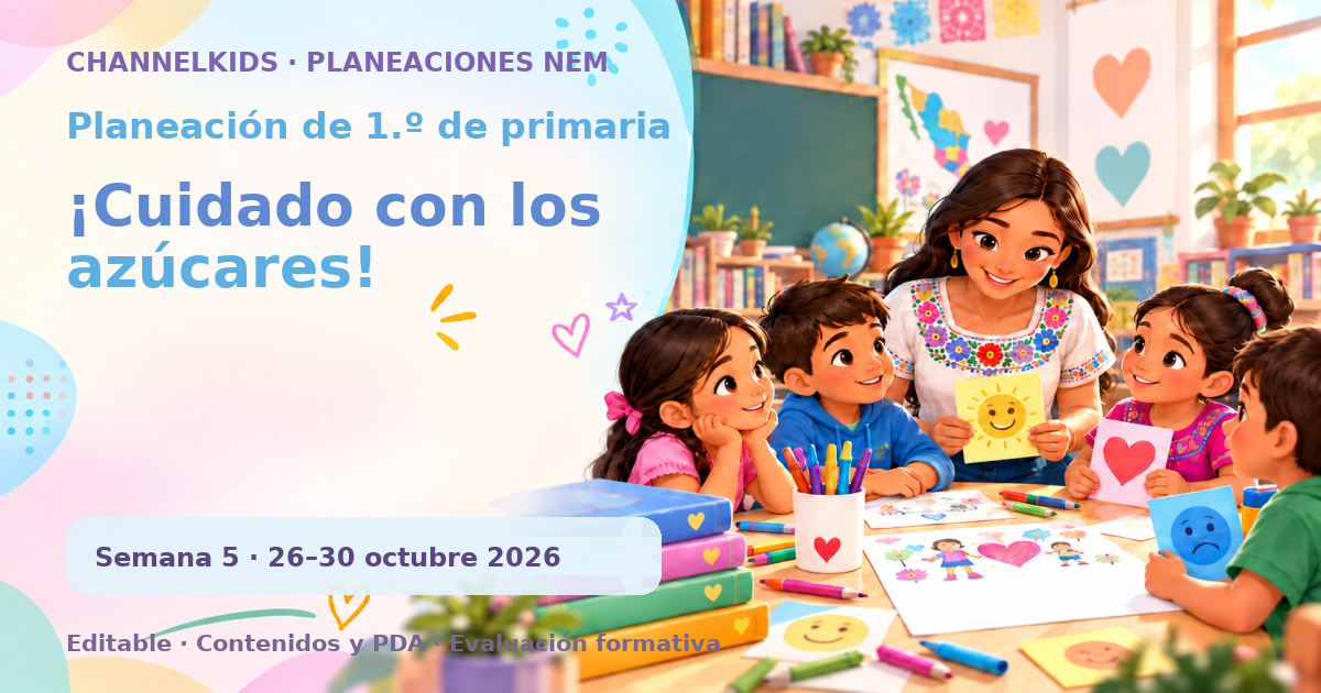 Planeación de primer grado semana 5: ¡Cuidado con los azúcares!