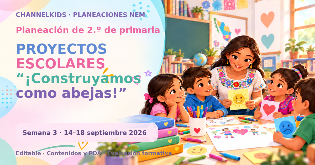 Planeación de segundo grado semana 3: PROYECTOS ESCOLARES “¡Construyamos como abejas!”