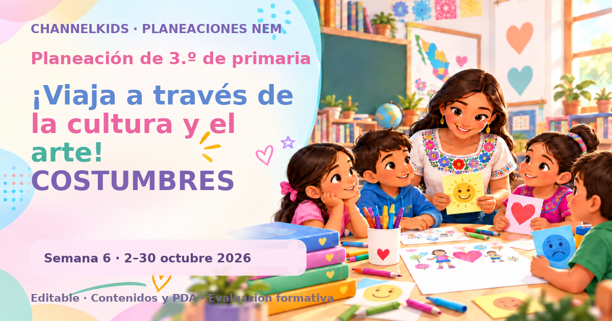 Planeación de tercer grado semana 6: ¡Viaja a través de la cultura y el arte! COSTUMBRES