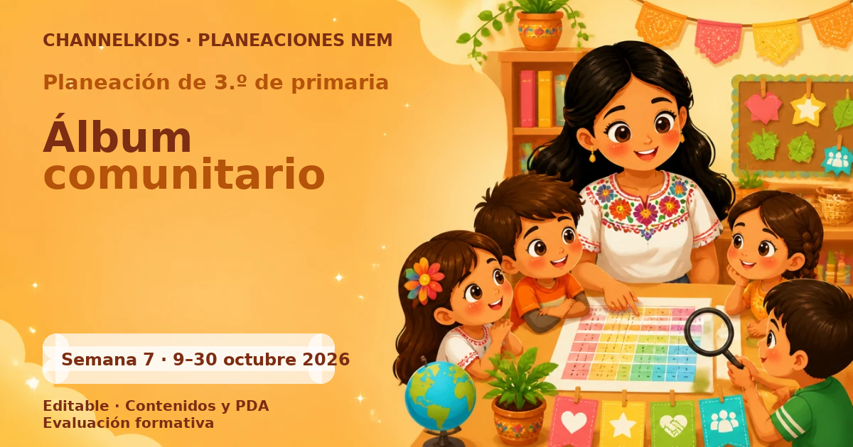 Planeación de tercer grado semana 7: Álbum comunitario